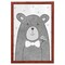12" x 16" Little Bear Framed Wall Art, Contemporary Home Décor for Baby or Child's Room, Glass Facing and Hanging Hardware Included